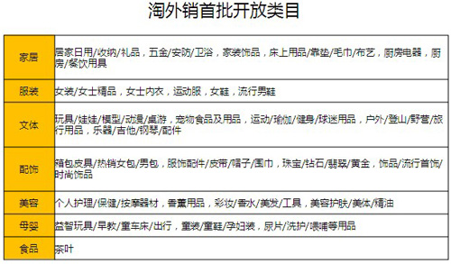 淘外销类目